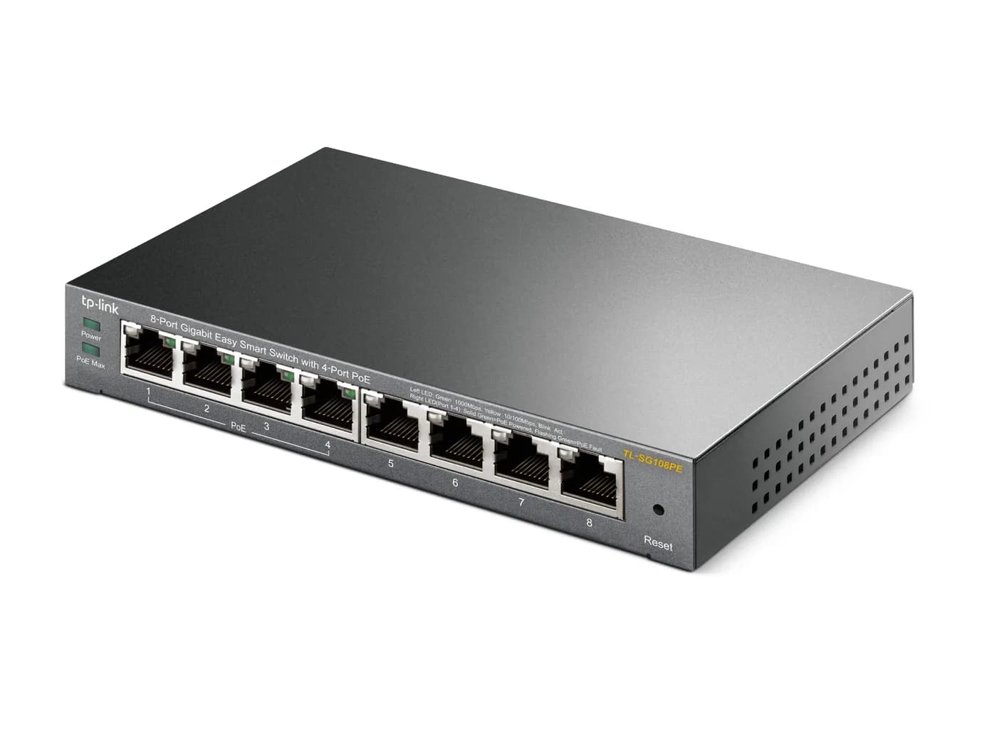 Switch PoE Easy Smart / 8 puertos Gigabit / 4 puertos PoE 802.3af / 55 4