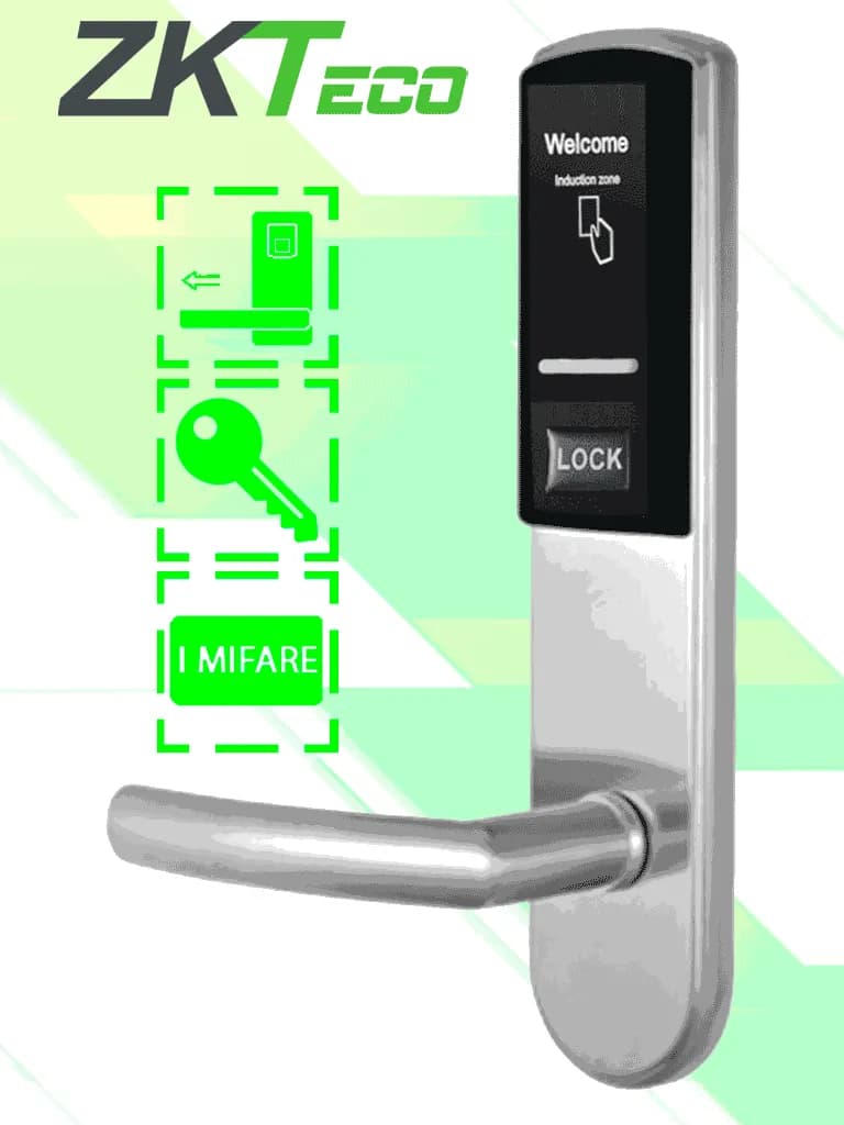 ZKTECO LH3000L - Cerradura Izquierda para Hotel con Tecnología Mifare  1