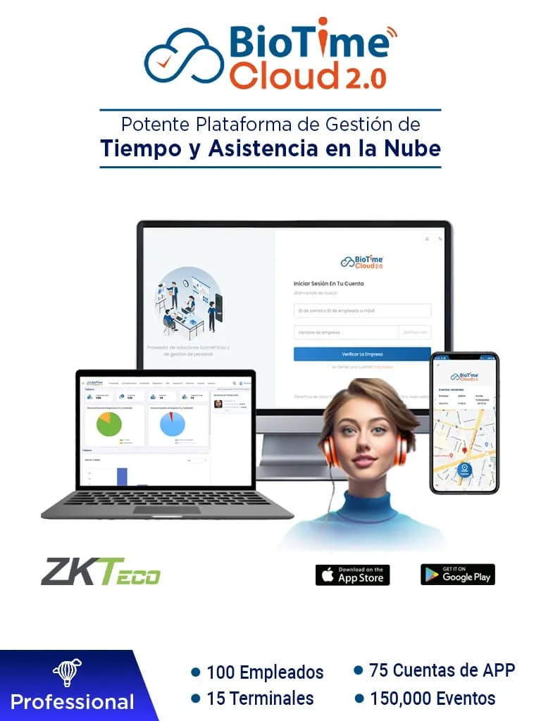 ZKTeco Bio Time Cloud 2.0 Professional