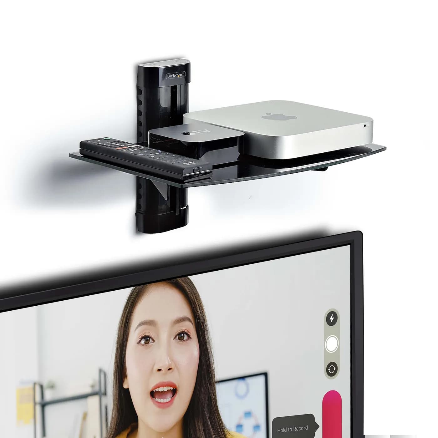 StarTech.com Estante para AV Flotante de Montaje en Pared - Ajustable  8