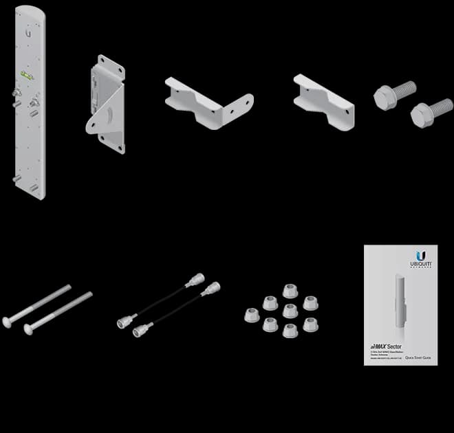 UBIQUITI AM-5G17-90 - Antena sectorial Airmax 5GHz de exterior con 17  4