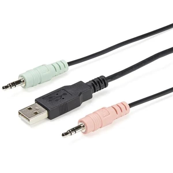 StarTech.com Switch Conmutador KVM de 2 Puertos DisplayPort USB con Ca 3