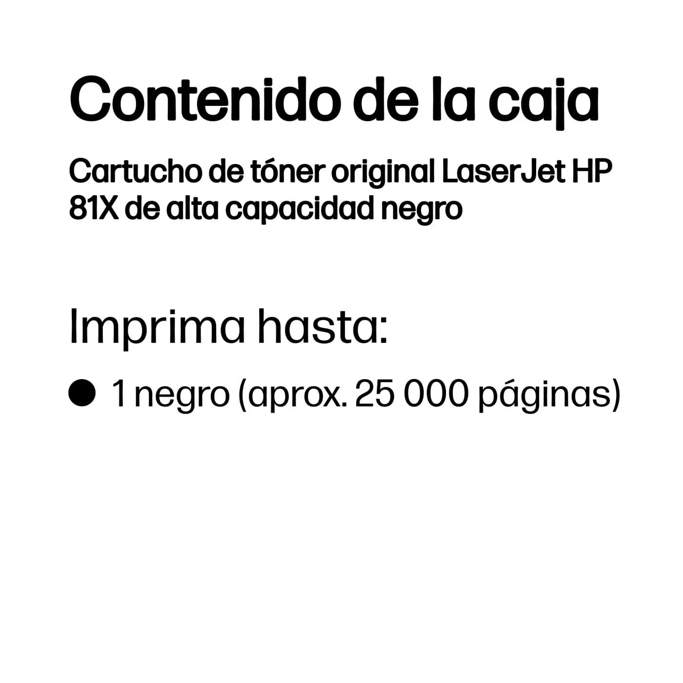 HP Cartucho de tóner original 81X LaserJet de alta capacidad negro 2