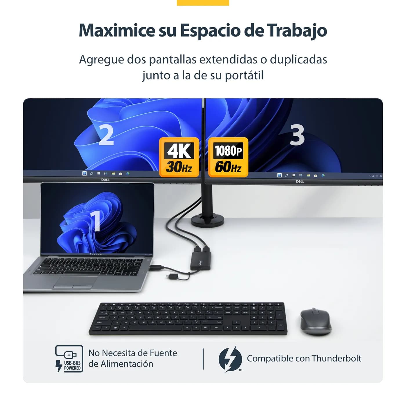 StarTech.com Adaptador de USB a HDMI Doble, USB A/C a 2 Pantallas HDMI 11