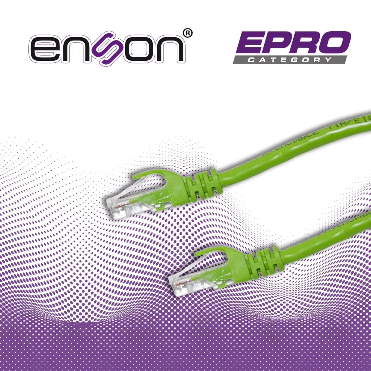 PATCHCORD UTP ENSON P6003E CAT6 30CM VERDE SERIE EPRO 100-II 100 POR C 5