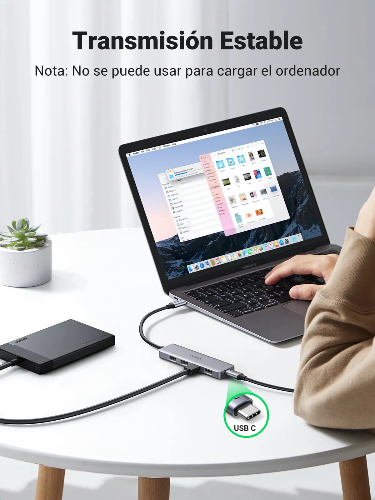 Ugreen 70336 nodo concentrador USB 3.2 Gen 1 (3.1 Gen 1) Type-C 5000 M 15