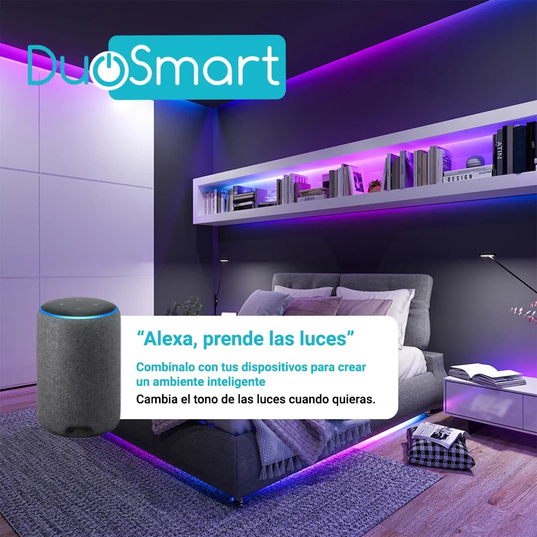 TIRA LED DE 5 METROS MULTICOLOR RGB WIFI 2.4GHZ DUOSMART S30 COMPATIBL 5