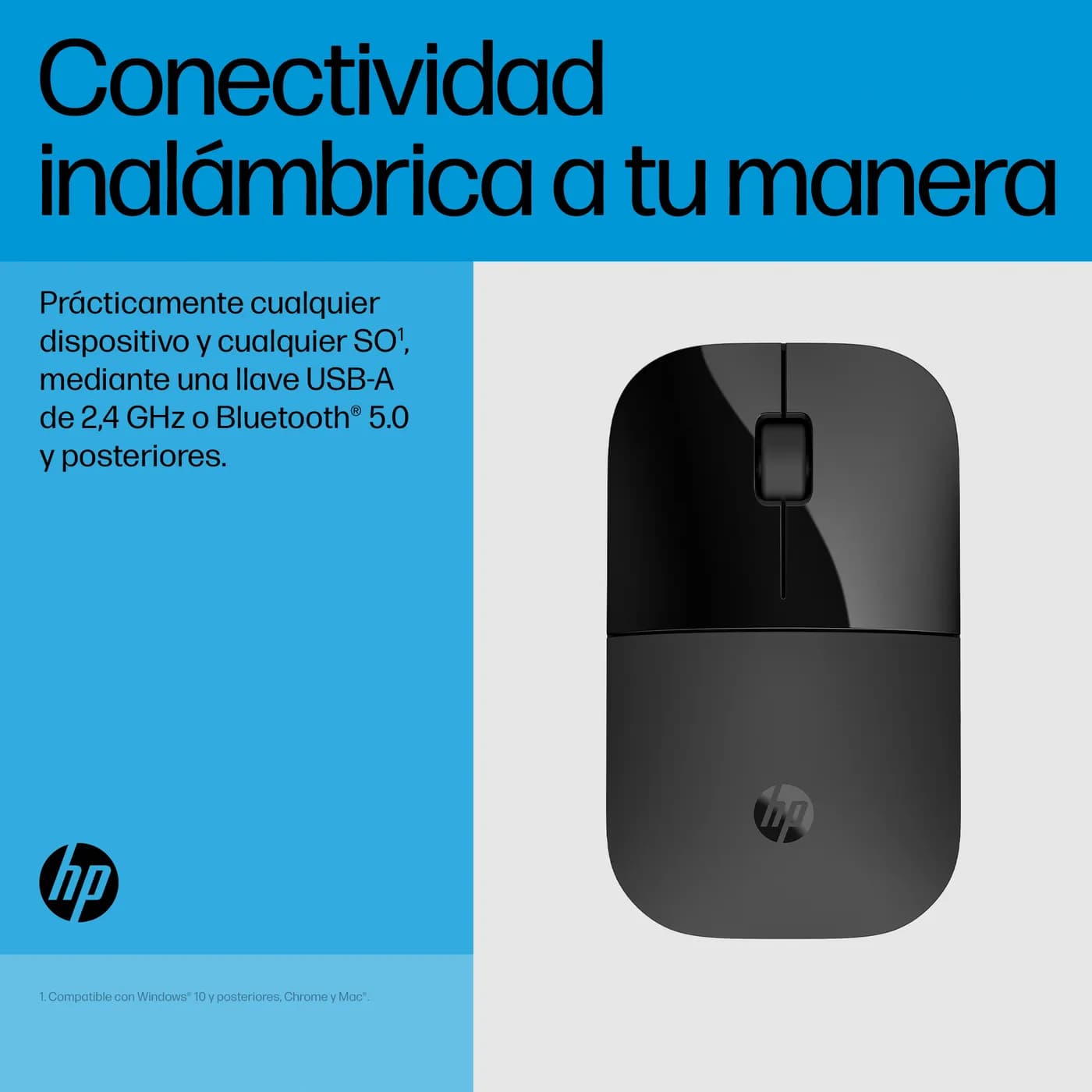 HP Mouse dual Z3700, negro 6