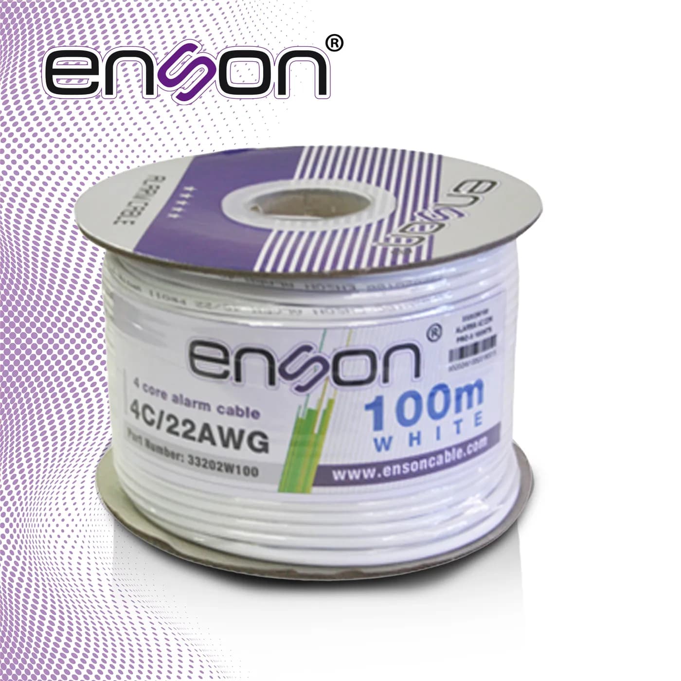 CABLE DE ALARMA ENSON 33202W100 SERIE PRO-II MULTIFILAR  4C/22 AWG BOB 2
