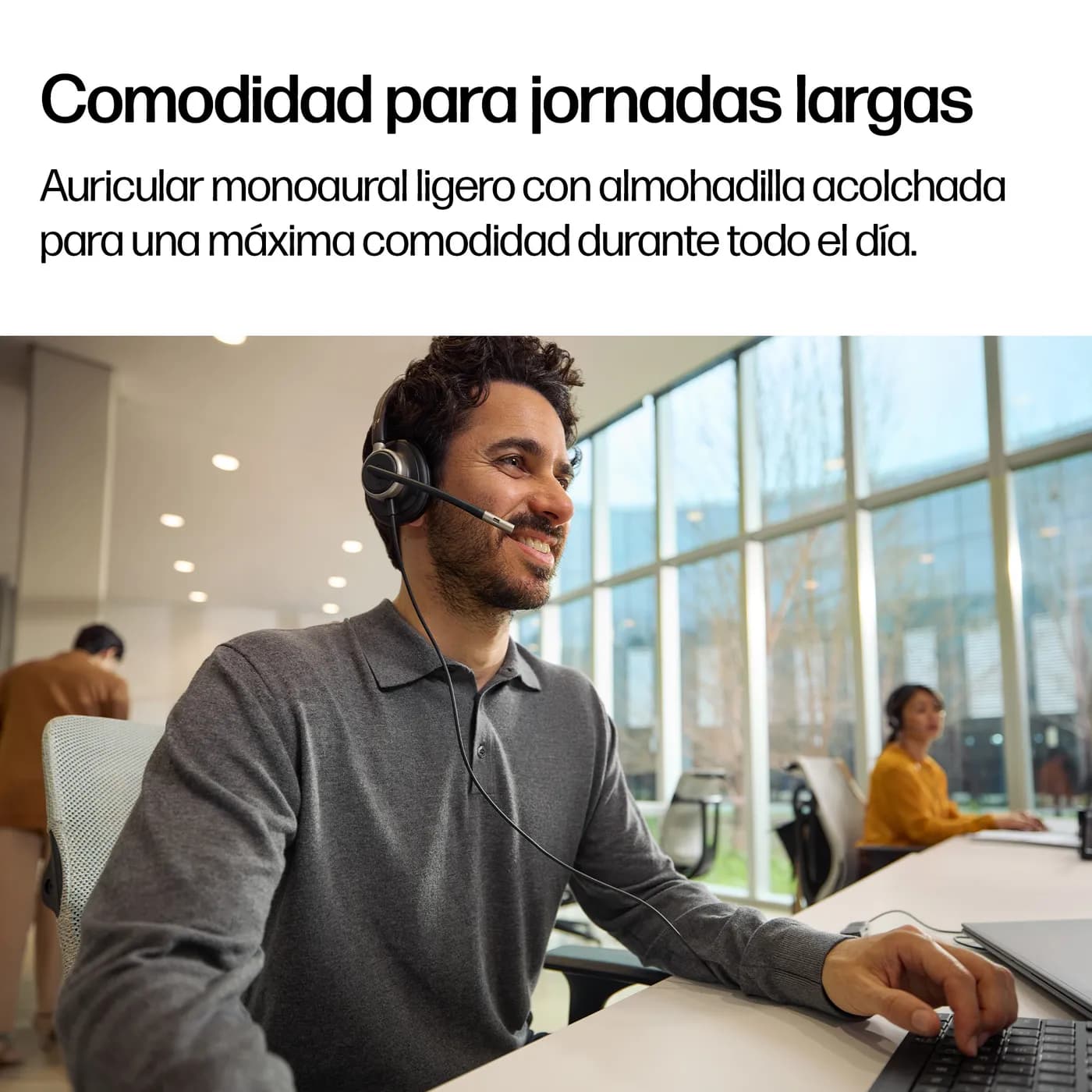 HP Poly Mission 615 Monaural USB Wired Headset Auriculares Alámbrico D 5