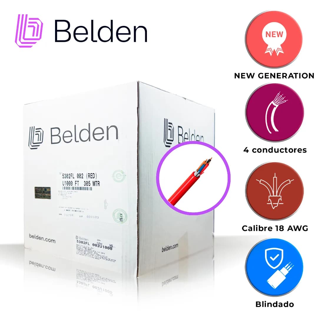CABLE DE ALARMA CONTRA INCENDIOS BELDEN 5302FL 002U1000 / INTERIOR / R 3
