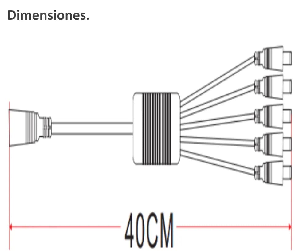 SAXXON PSUWB08 - Divisor de Energía para 5 Camaras/ 1 Conector Hembra  2