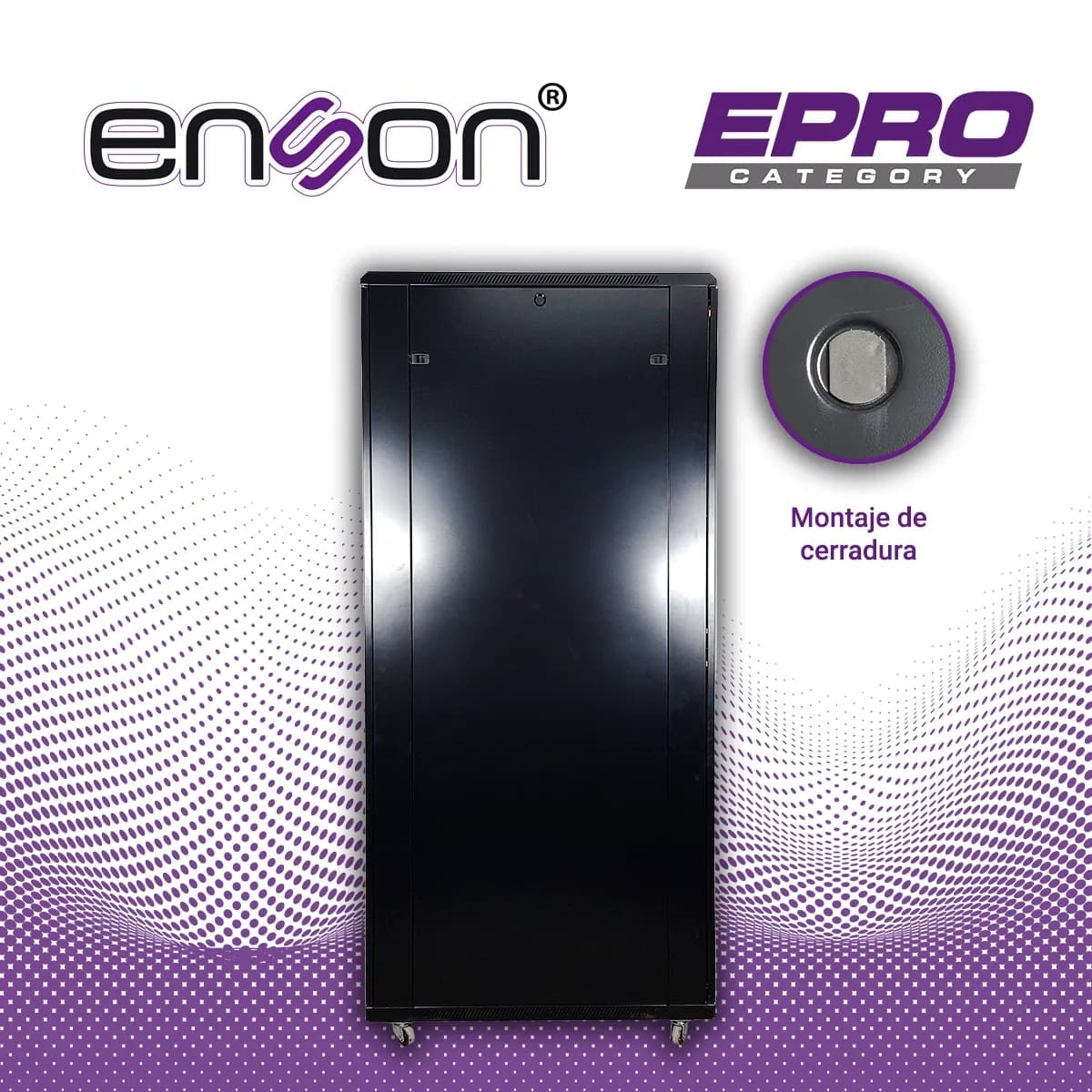 GABINETE DE PISO ENSON ENS-RKGB45U4 45UR 600X1000X2105MM PUERTA CRISTA 6