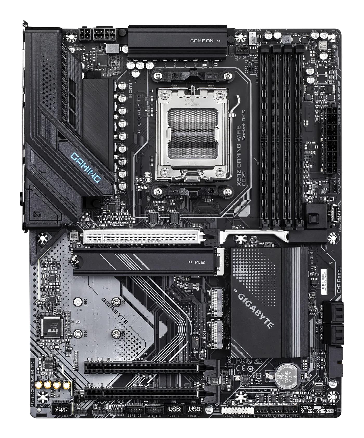 GIGABYTE X870 GAMING WIFI6 AMD X870 Enchufe AM5 ATX 2