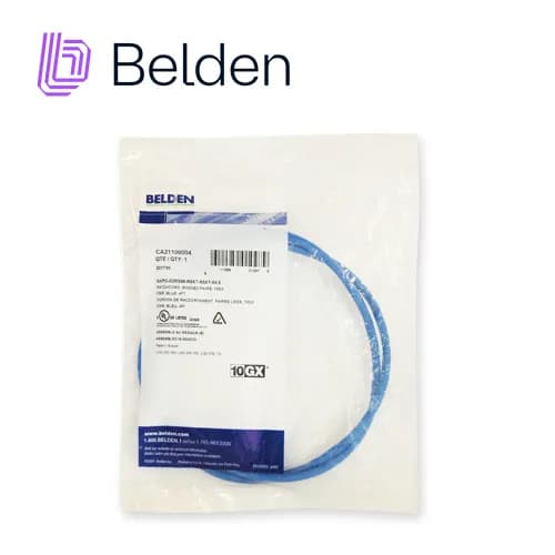 PATCH CORD UTP CAT6A BELDEN CA21106004 / INTERIOR / AZUL / 4 PARES / 2 4