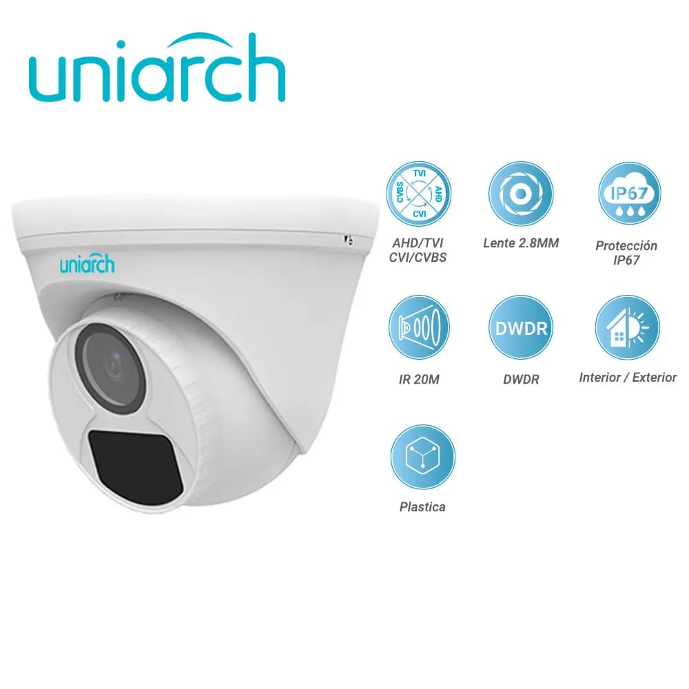 CAMARA ANALOGICA TURRET UNIARCH  UAC-T115-F28 / UAC-T115-F28-H / 5MP / 2