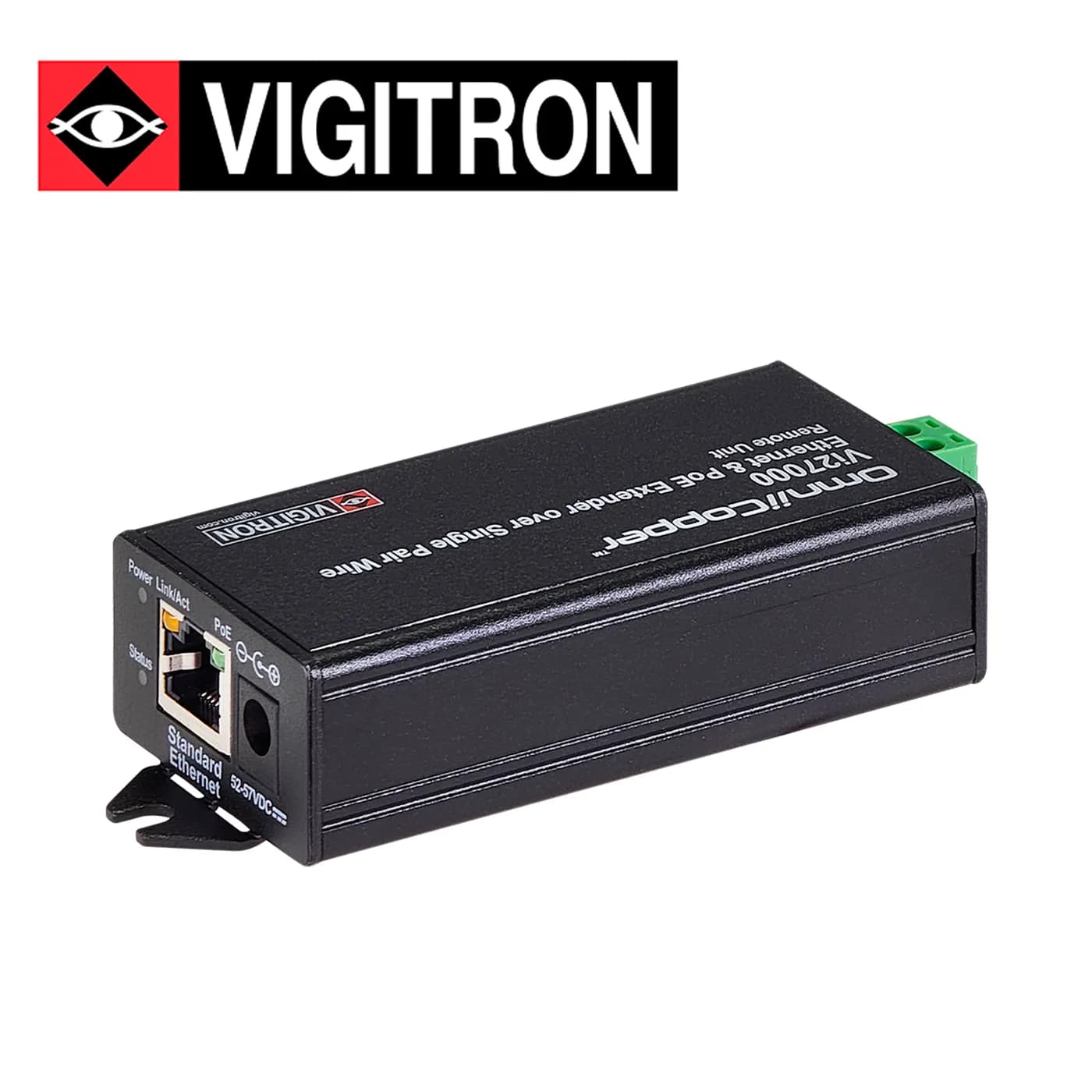 TRANSMISOR ETHERNET  PAR UNICO Y POE 914 METROS VIGITRON MODELO VI2700 3