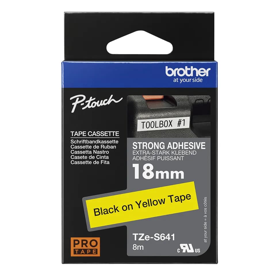 Brother TZE-S641 cinta para impresora de etiquetas Negro sobre amarill 2