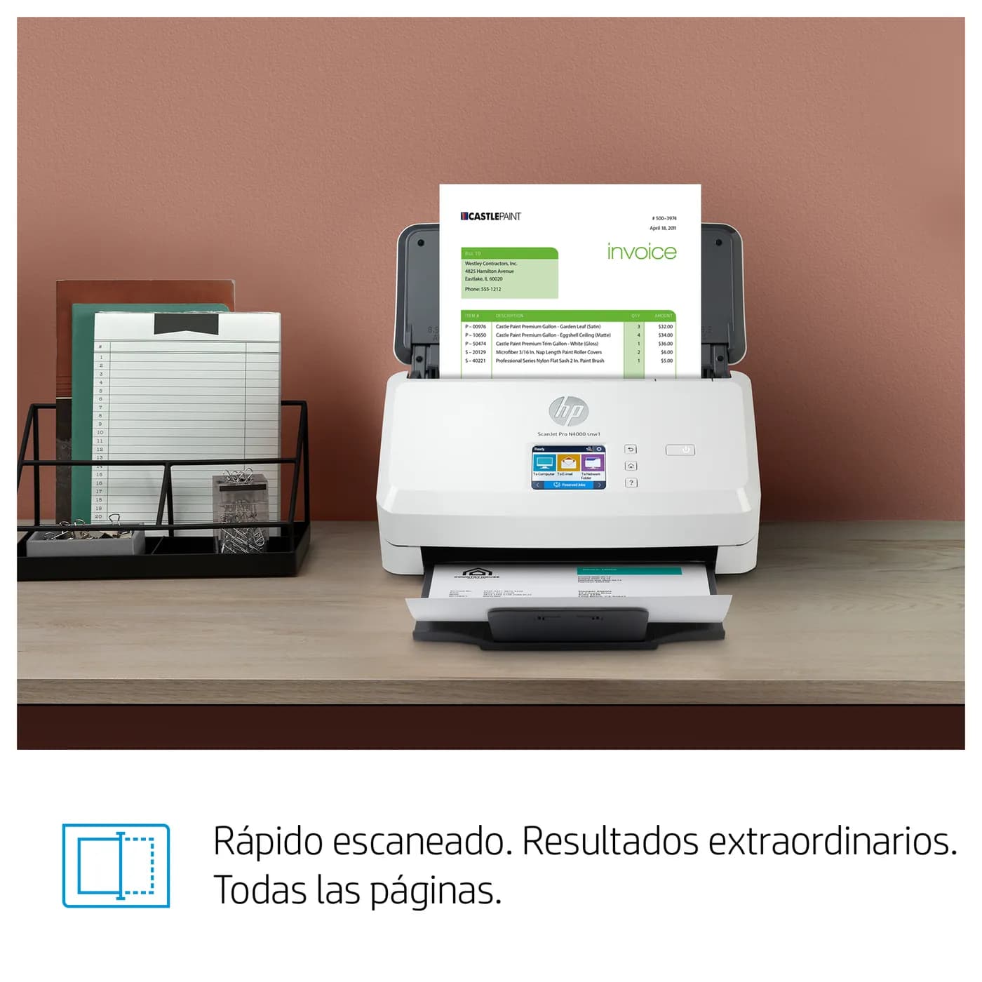 HP ScanJet Pro N4000 snw1 Escáner alimentado con hojas 600 x 600 DPI A 6