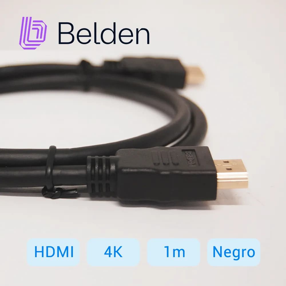 CABLE HDMI BELDEN HDE001MB / HIGH SPEED / 1080P 60HZ / 4K 30HZ / 1 MET 2