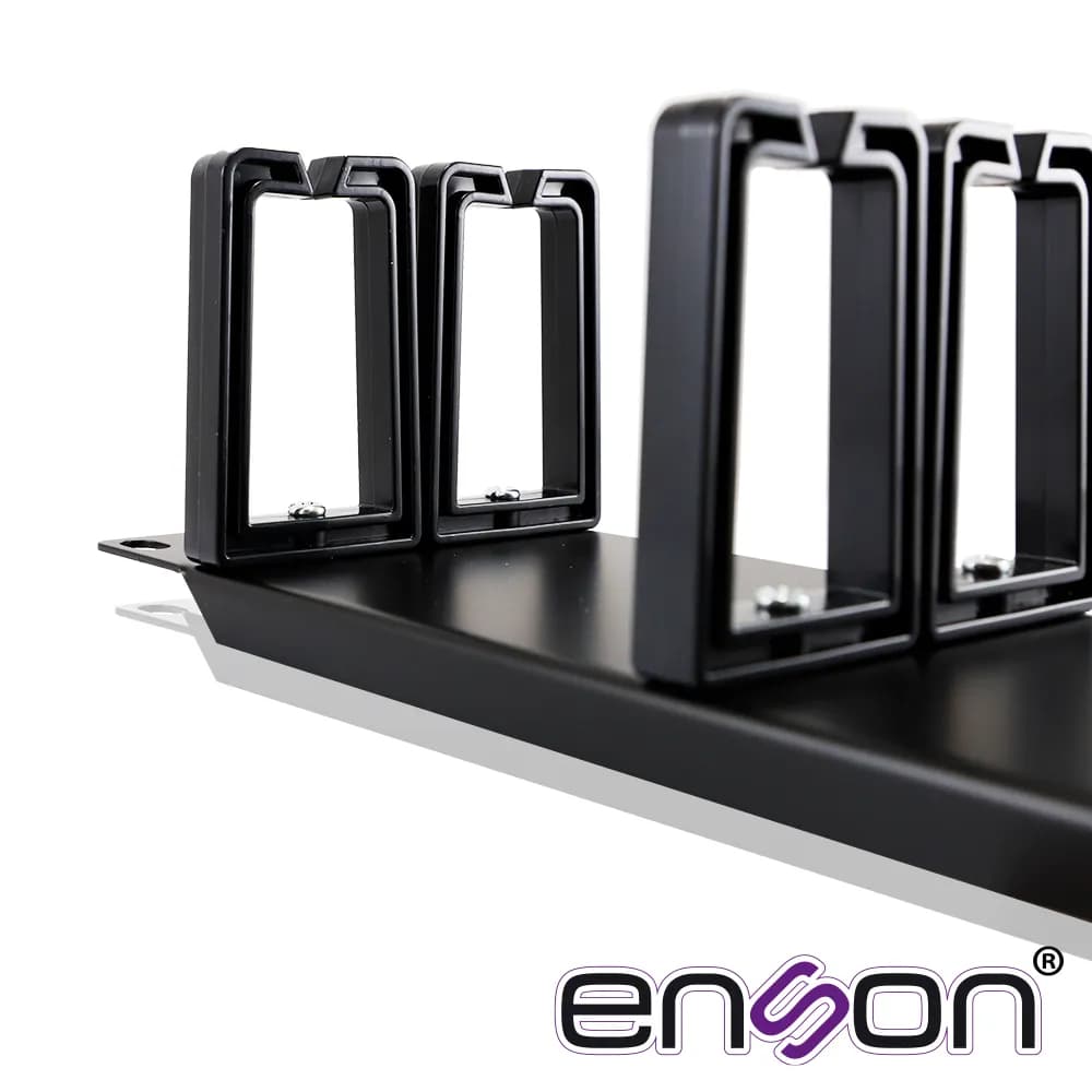 ORGANIZADOR HORIZONTAL FRONTAL PARA RACK ENSON ENS-CMR24 2UR CON PEINE 2