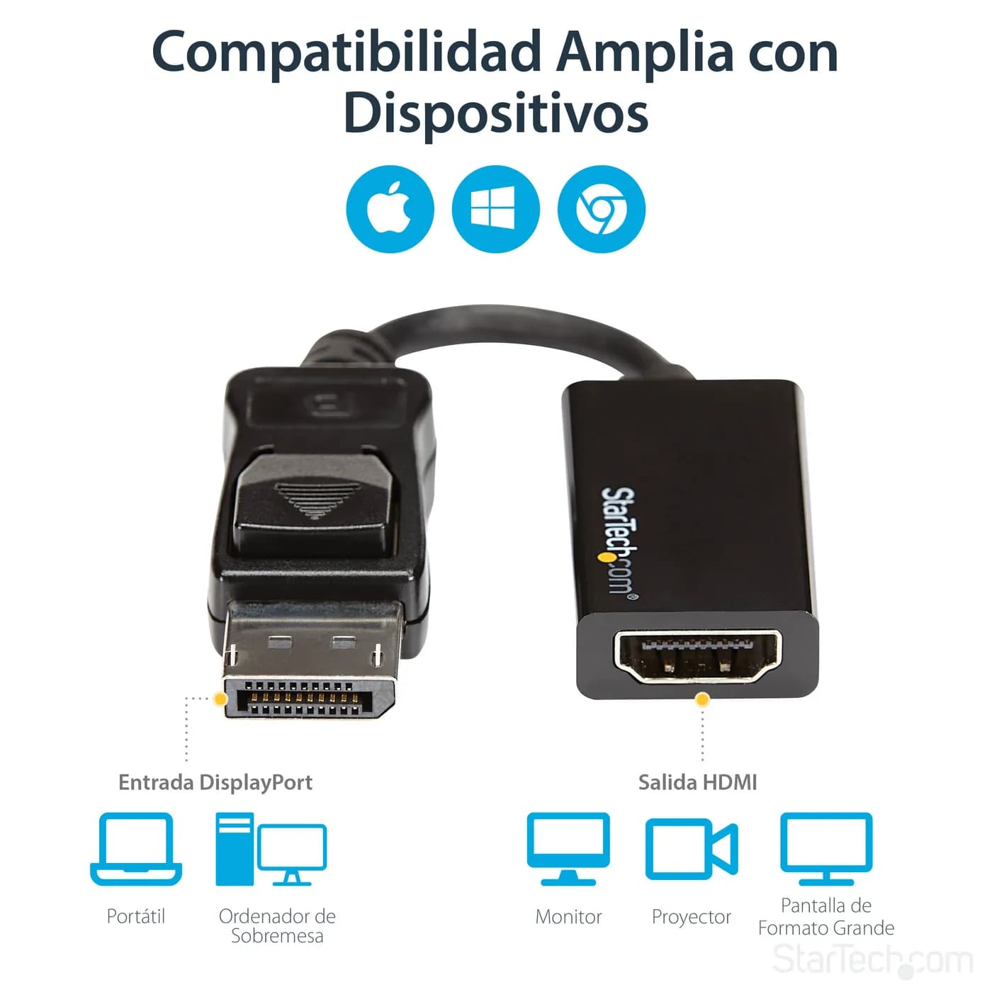 StarTech.com Adaptador Conversor DisplayPort a HDMI - 4K 60Hz 11
