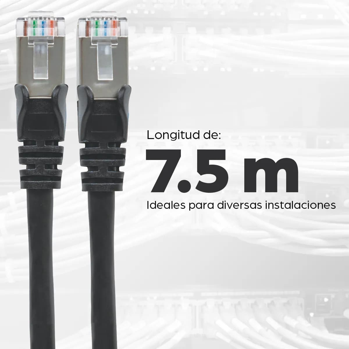 Intellinet Cable de Red Cat6a S/FTP, 7.6 m, Negro 6