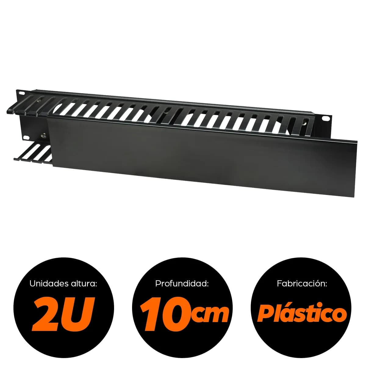 Intellinet Organizador Horizontal 19", 2U, (Plástico) 8