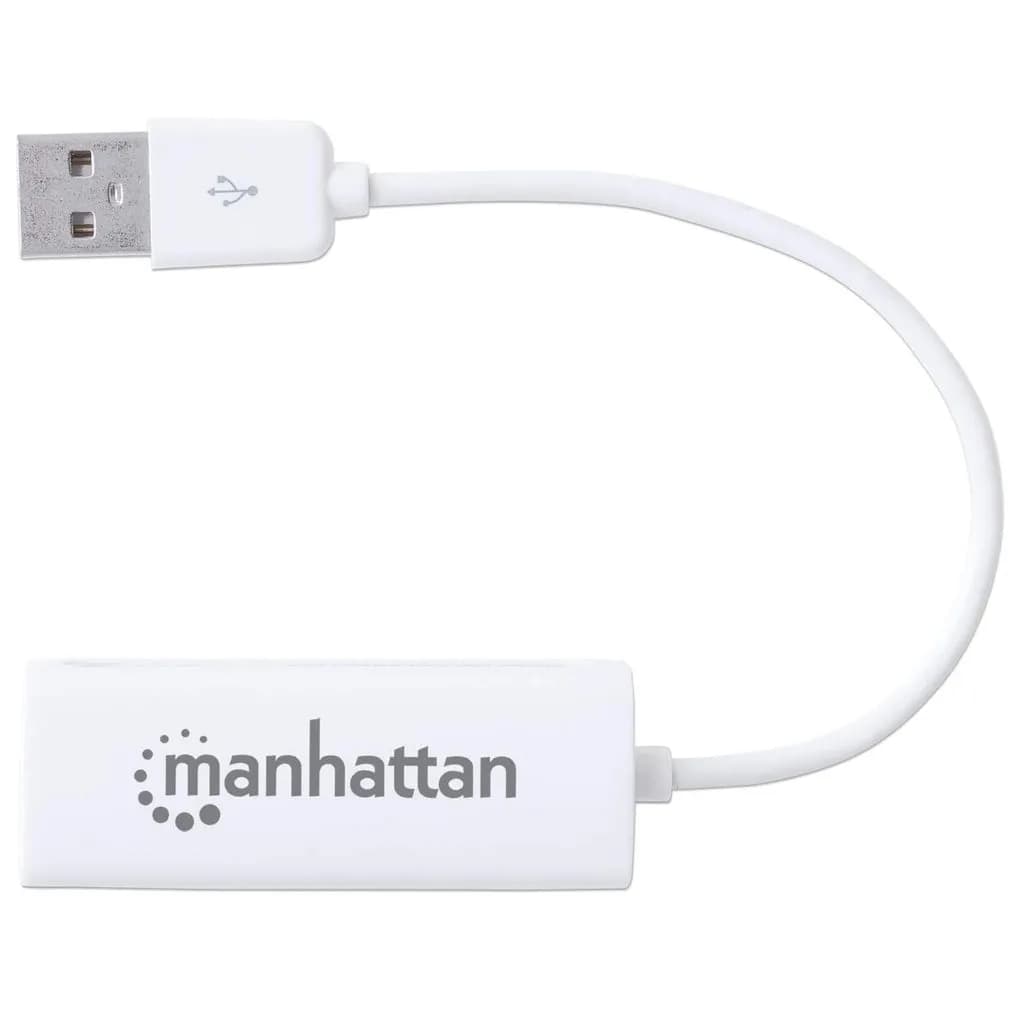 Manhattan Adaptador Fast Ethernet USB de Alta Velocidad 2.0 4