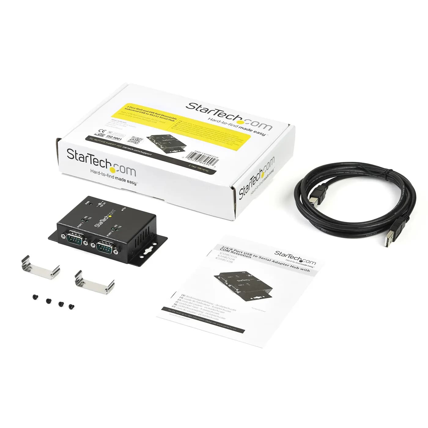 StarTech.com Adaptador USB a Serial DB9 de 2 Puertos con Clips de Inst 6