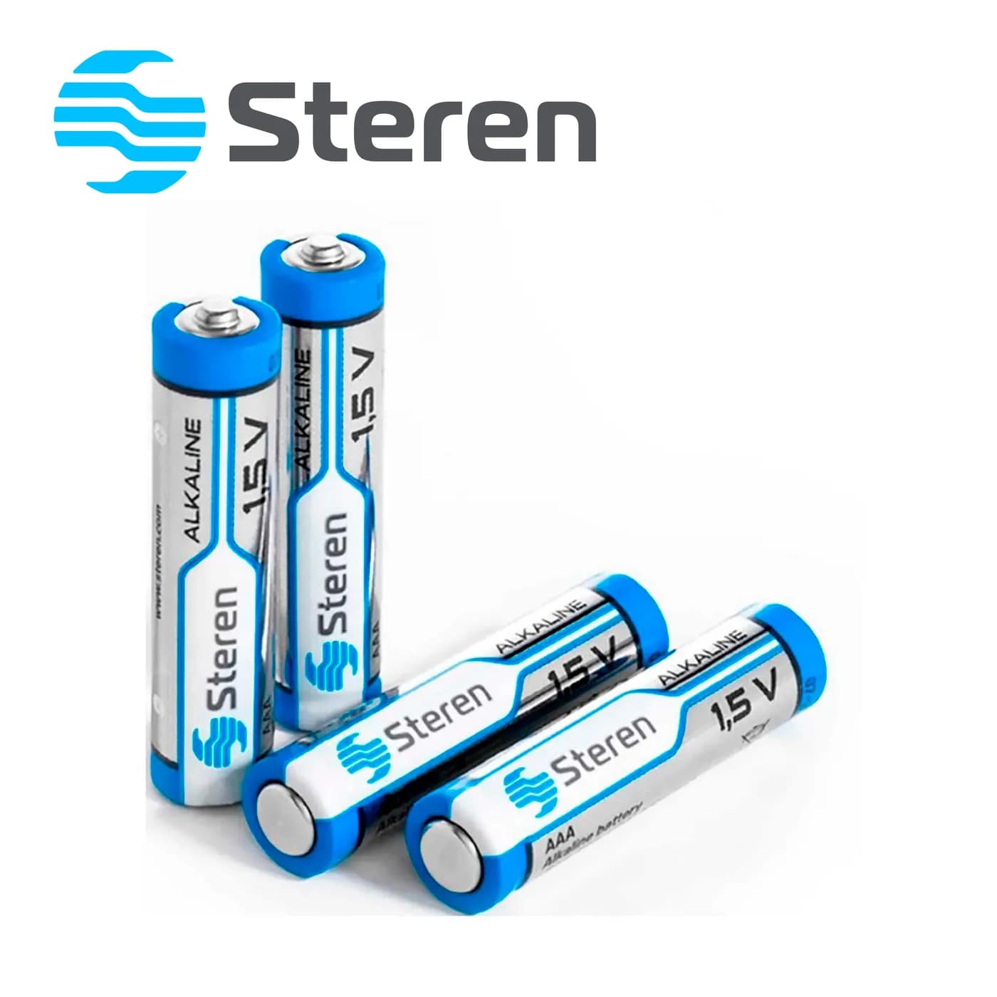 PAQUETE DE 4 BATERIAS ALCALINAS AAA DE 1,5 VOLTS STEREN BAT-AAA4 3