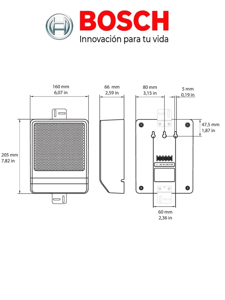 BOSCH M_LB10UC06FL- Altavoz / Caja acústica 6W / Plana / Blanca 2
