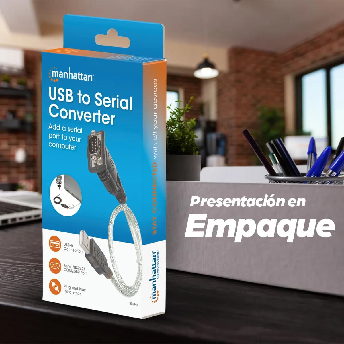 Manhattan Convertidor de USB a Puerto Serie 7