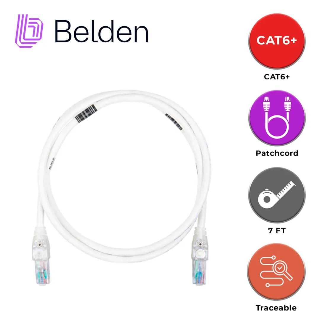 PATCH CORD TRACEABLE UTP CAT6+ BELDEN C6T1108007 / INTERIOR / GRIS / 4 2