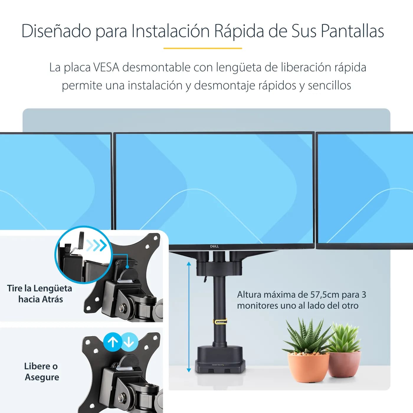StarTech.com 3MP2AG-MONITOR-ARM soporte para pantalla plana 68.6 cm (2 18