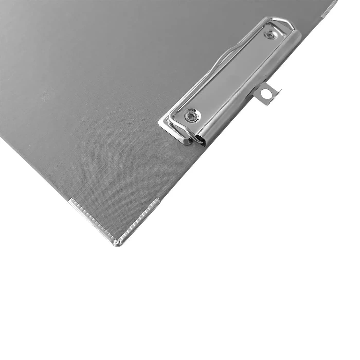 TECHMAKRO TABLA DE CARTON FORRADA DE  PVC SILVER CON CLIP país de orig 3