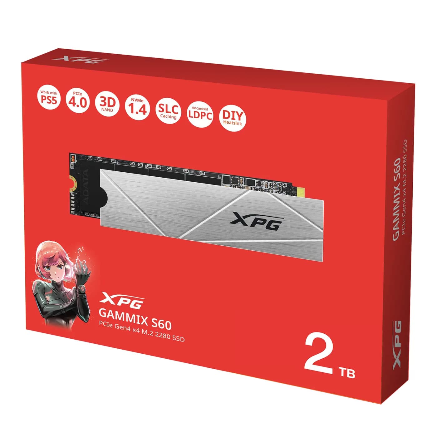 XPG GAMMIX S60 2 TB M.2 PCI Express 4.0 NVMe 3D NAND 8
