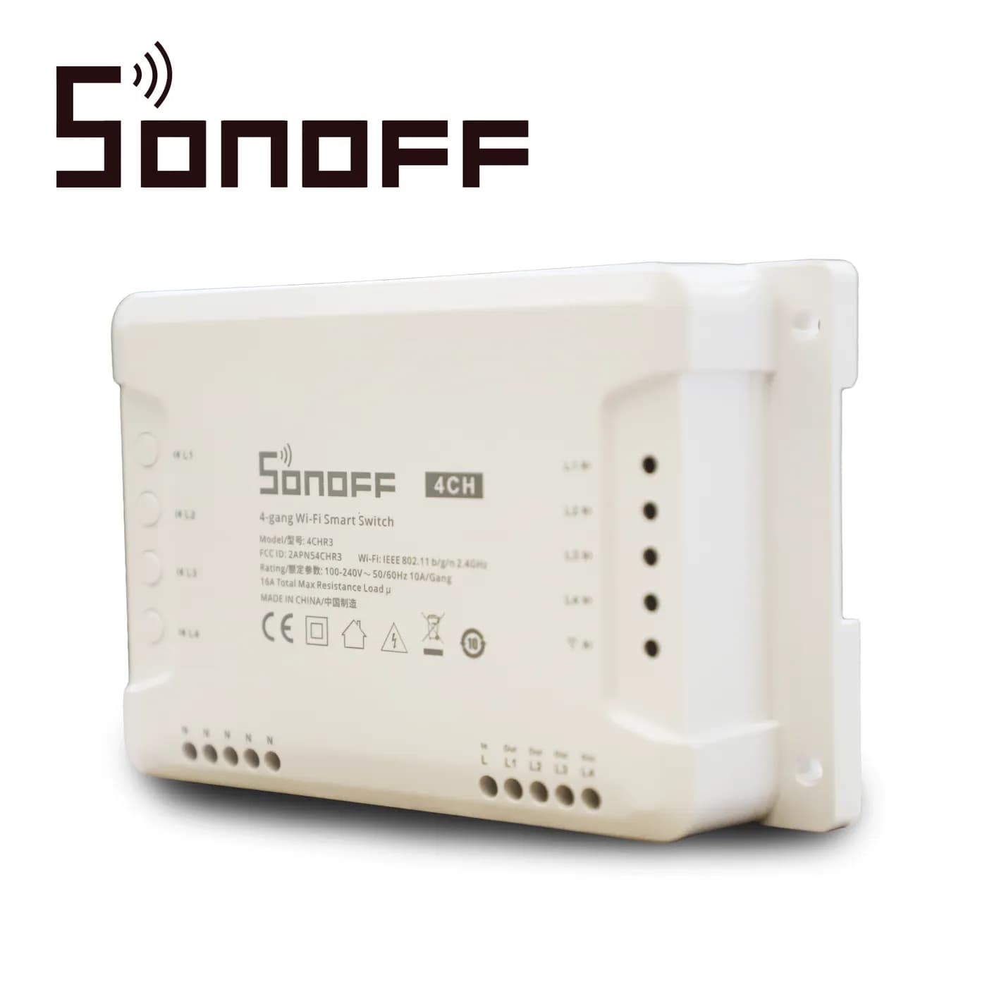 INTERRUPTOR ON/OFF SONOFF 4CH R3 SMART INALAMBRICO WIFI PARA SOLUCION  5