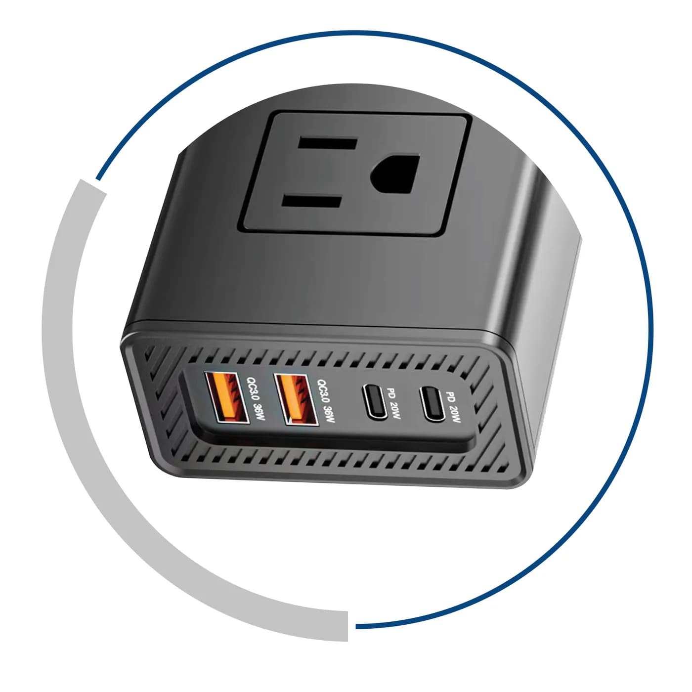 CDP XVU212 adaptador e inversor de corriente Interior 200 W Negro, Gri 3
