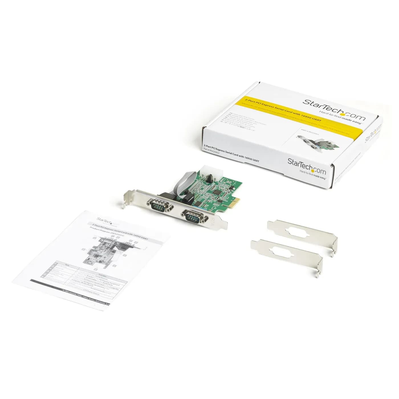 StarTech.com Tarjeta PCI Express Adaptadora de 2 Puertos Serial RS232  6