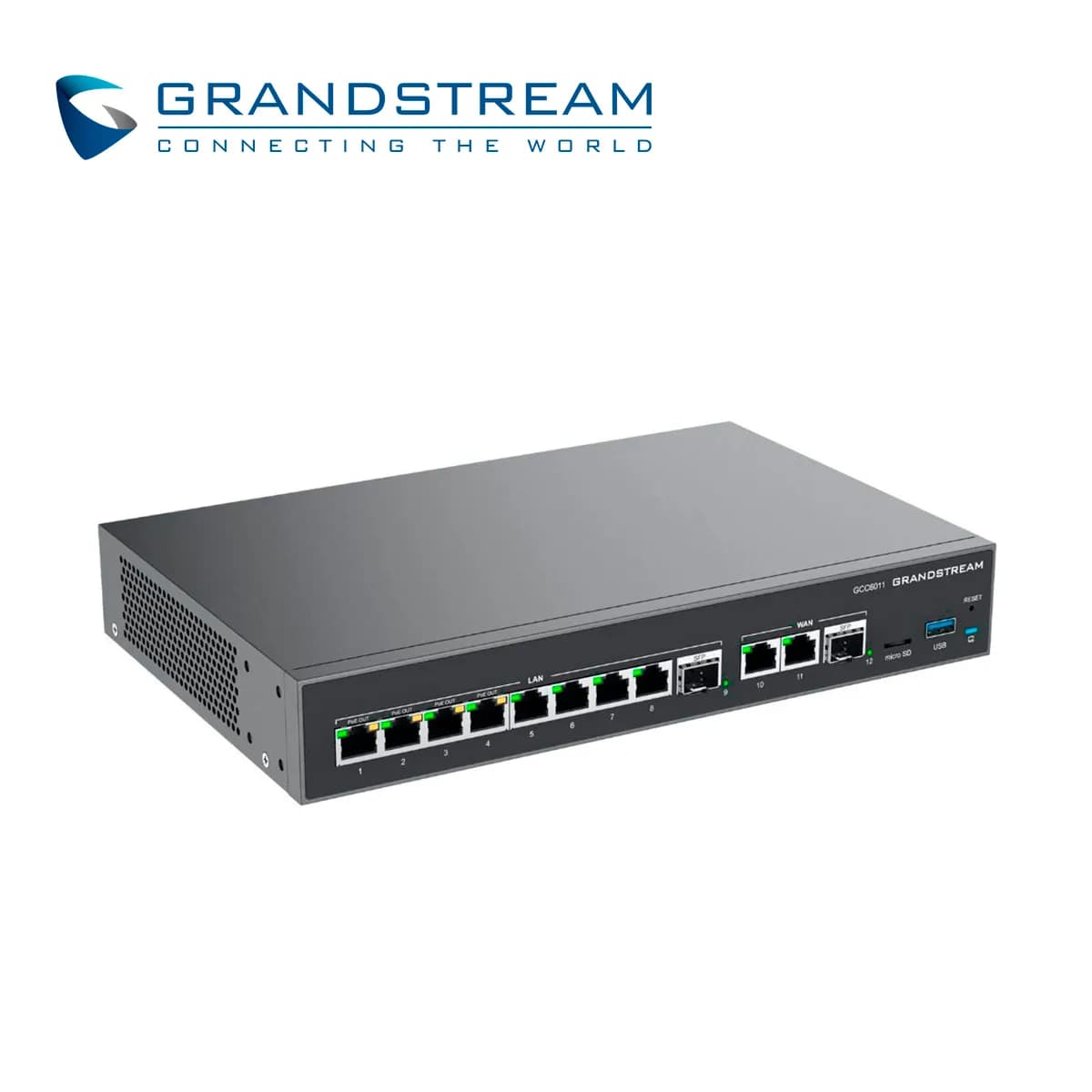 DISPOSITIVO 4 EN 1 GRANDSTREAM GCC6011 CONMUTADOR IP / FIREWALL / RUTE 2