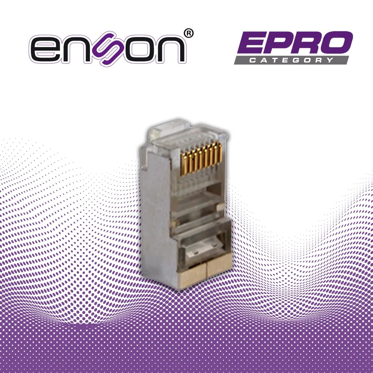 CONECTOR PLUG  SRJ45 BLINDADO CAT5E ENSON ENS-SRJ45-CAT5E PARA CABLE U 6