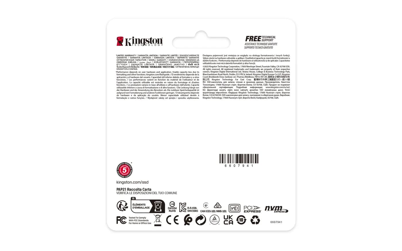 Kingston Technology NV3 1 TB M.2 PCI Express 4.0 NVMe 3D NAND 4