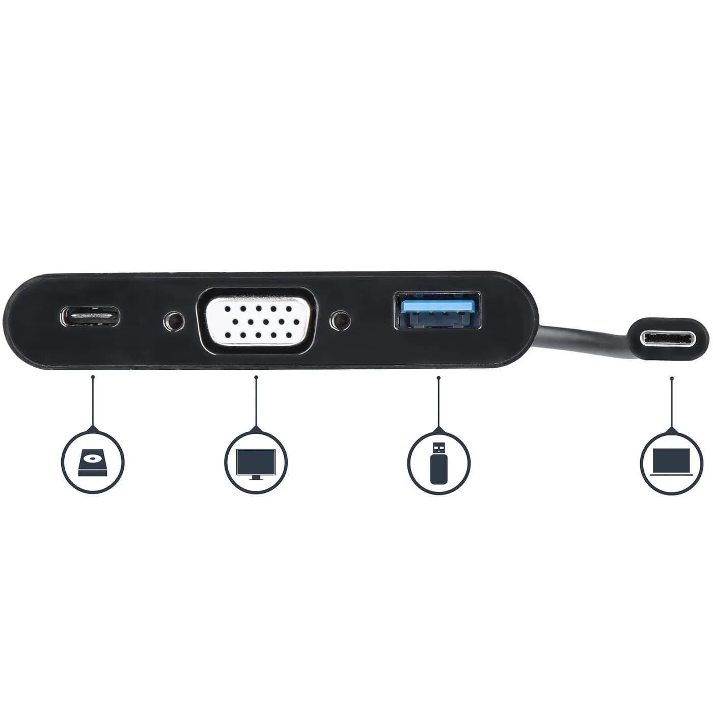 StarTech.com Adaptador Multifunción USB-C a VGA con Entrega de Potenci 4