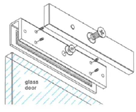 YLI MBK280UL - Soporte de Fijación tipo U para Puerta de Vidrio sin Ma 6