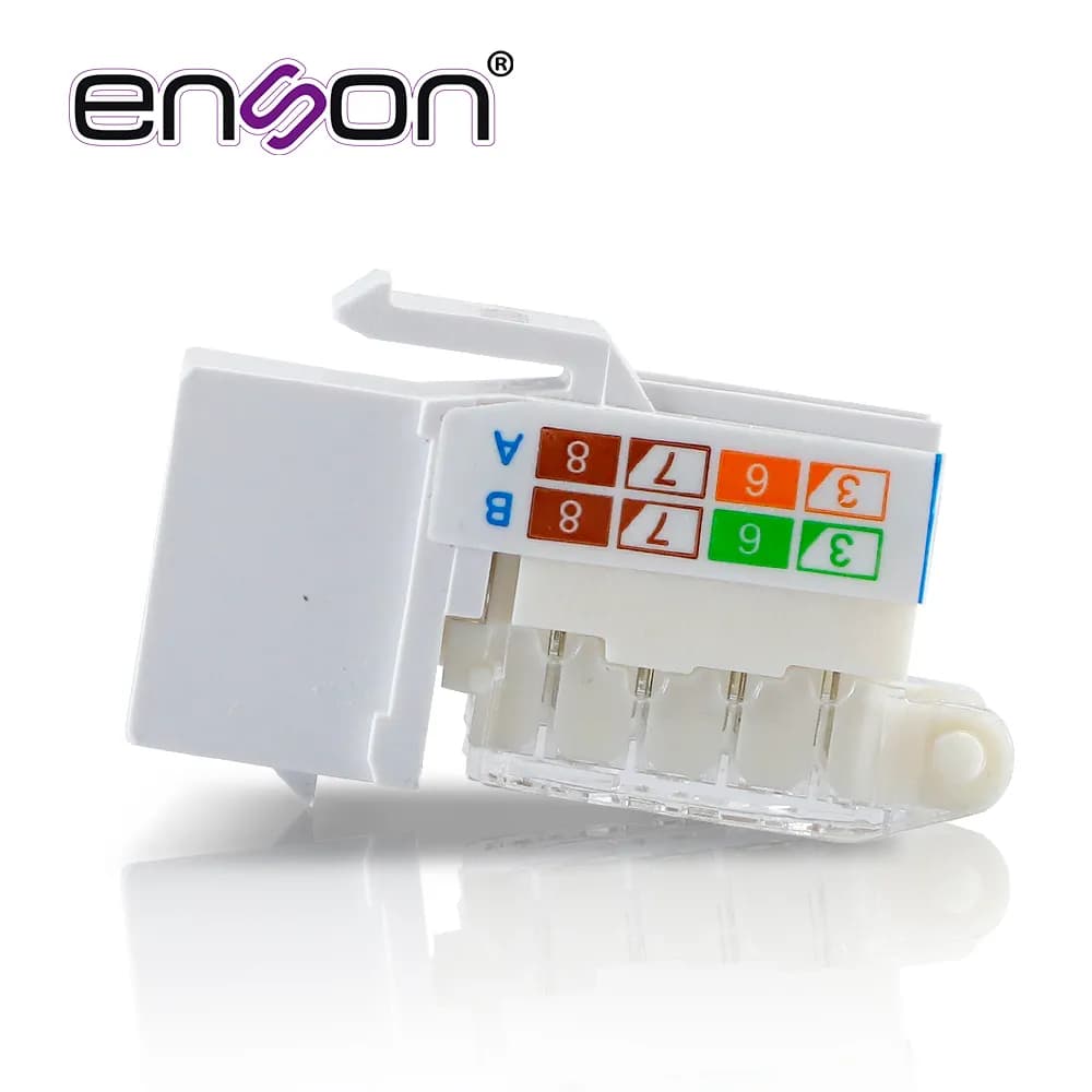 CONECTOR MODULAR JACK RJ45 ENSON EPRO-TLJACK5E-WH SERIE PRO TERMINADO  3