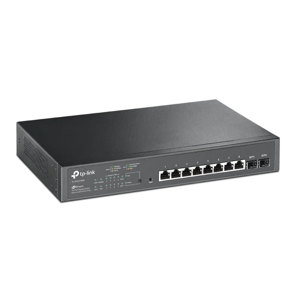 Switch PoE Administrable / 8 Puertos Gigabit PoE+ / 2 Puertos SFP / 15 2