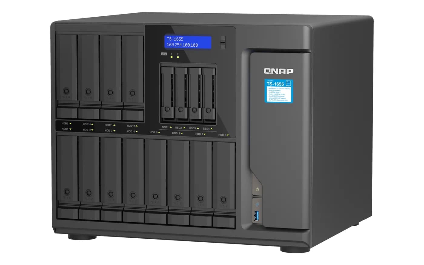 QNAP TS-1655 NAS Tower Intel Atom® C5125 8 GB DDR4 0 TB QNAP Turbo Sys 9