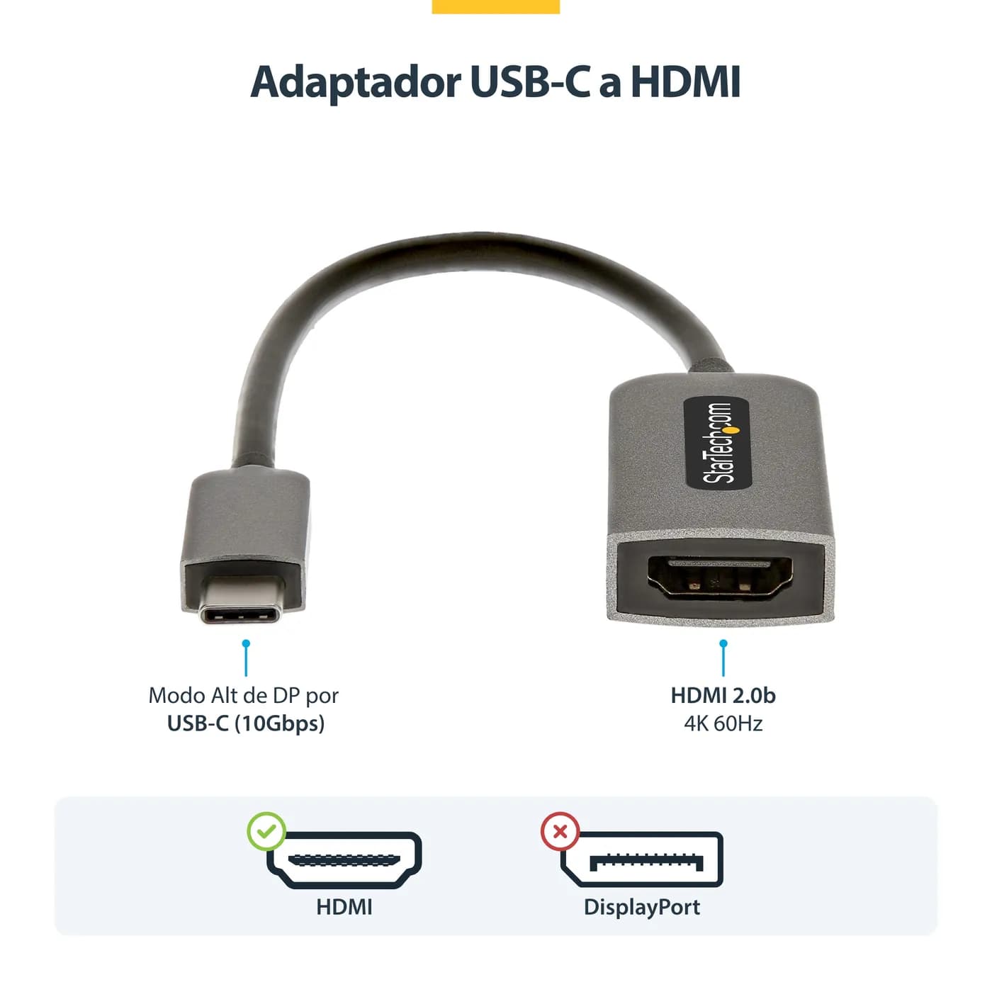 StarTech.com Adaptador USB C a HDMI de Video 4K 60Hz - HDR10 - Convers 6