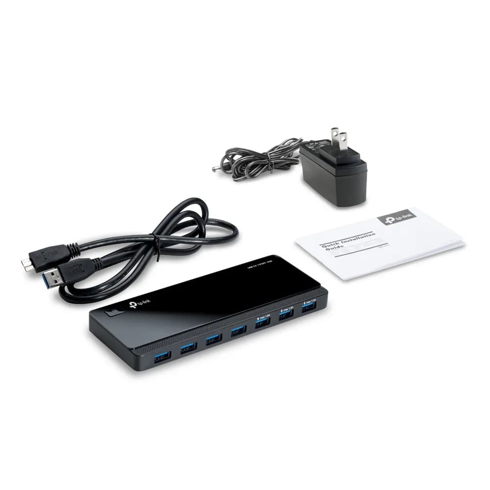 HUB USB 3.0 / 7 Puertos / Transferencia 5 Gbps / Alimentación 12V/2A / 3